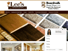 Tablet Screenshot of leeshardwoodflooring.com